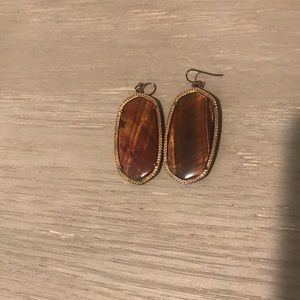 Kendra Scott earrings - Tigers Eye